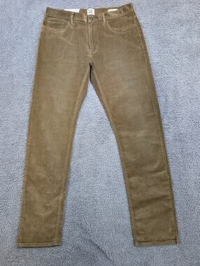 Flint and Tinder Corduroy Pants Size 33x32 Dark Tan Slim Fit (1093)